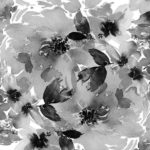 Watercolor Black and White Flowers Wallpaper4