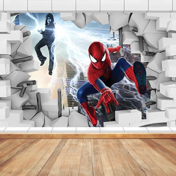 The Amazing Spider Man and Electro Action Wall Mural For Kids Room - Image 4