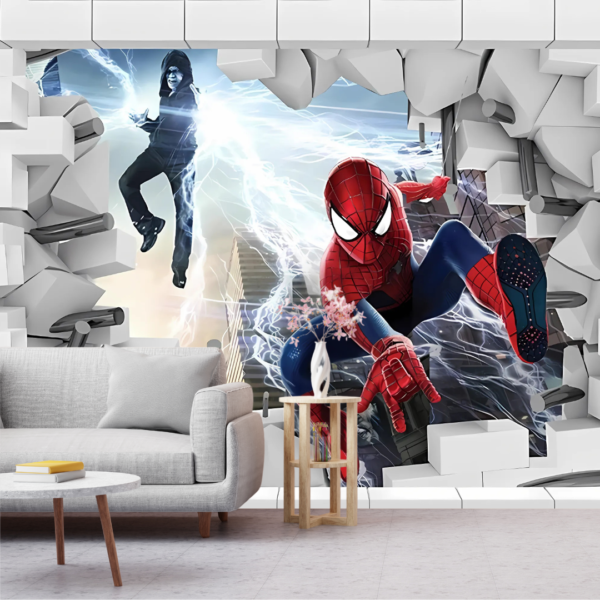 The Amazing Spider Man and Electro Action Wall Mural For Kids Room - Image 3