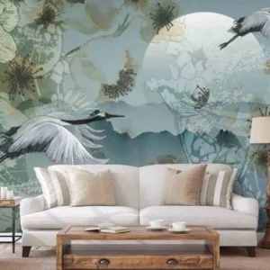 Amazon Night Cranes Wallmural