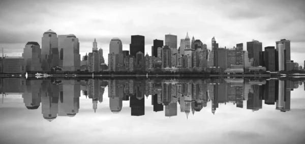 Black & White Manhattan Wall Mural – Reflective NYC Skyline Art - Image 3