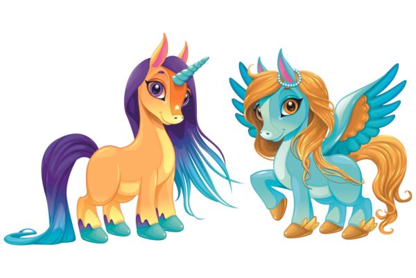 Unicorn and Pegasus Kids Wallpaper - Image 2