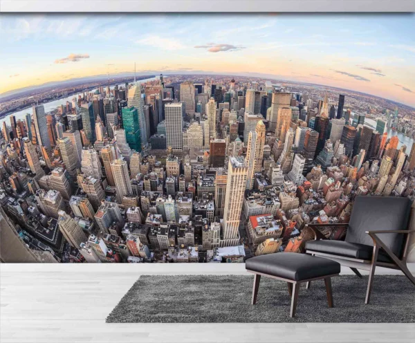 New York City Aerial Wall Mural – Stunning Manhattan Skyline View