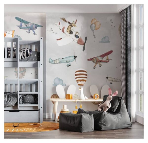 Air Crafts And Ballons Wall Mural