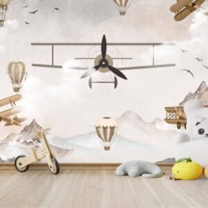 Soft Tones Theme Kids Nursery Wall Mural