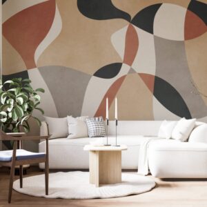 Soft Abstracrt Shapes Wall Mural Wallpaper