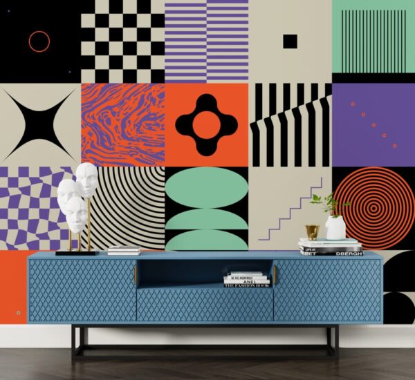 Colorful Patterns Modern Wall Mural