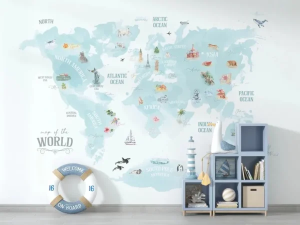 Hamptons style Worldmap