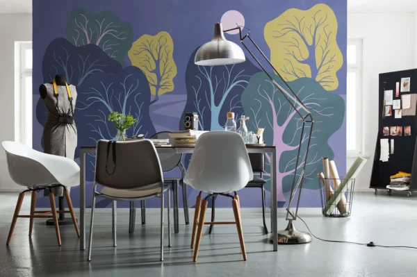 Purple Nights Wallpaper Mural