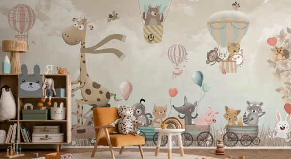 Adventure on Bicycle Kids Wallpaper - Image 4