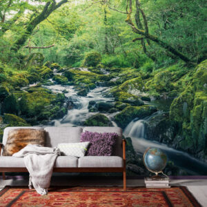 Mystical River Stream Forest Wallpaper Mural
